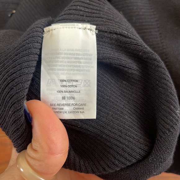 J. Crew Black Ribbed Long Sleeve Crewneck Knit Sweater - Picture 6 of 6